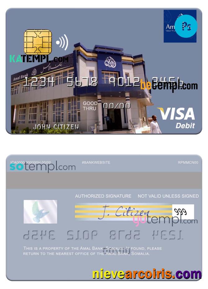 Somalia Amal Bank visa debit card